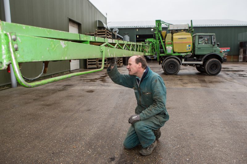 De veldspuit speelt dit jaar een cruciale rol bij de toepassing van precisielandbouw. Mogelijk koopt Verdegaal een kleiner model erbij.