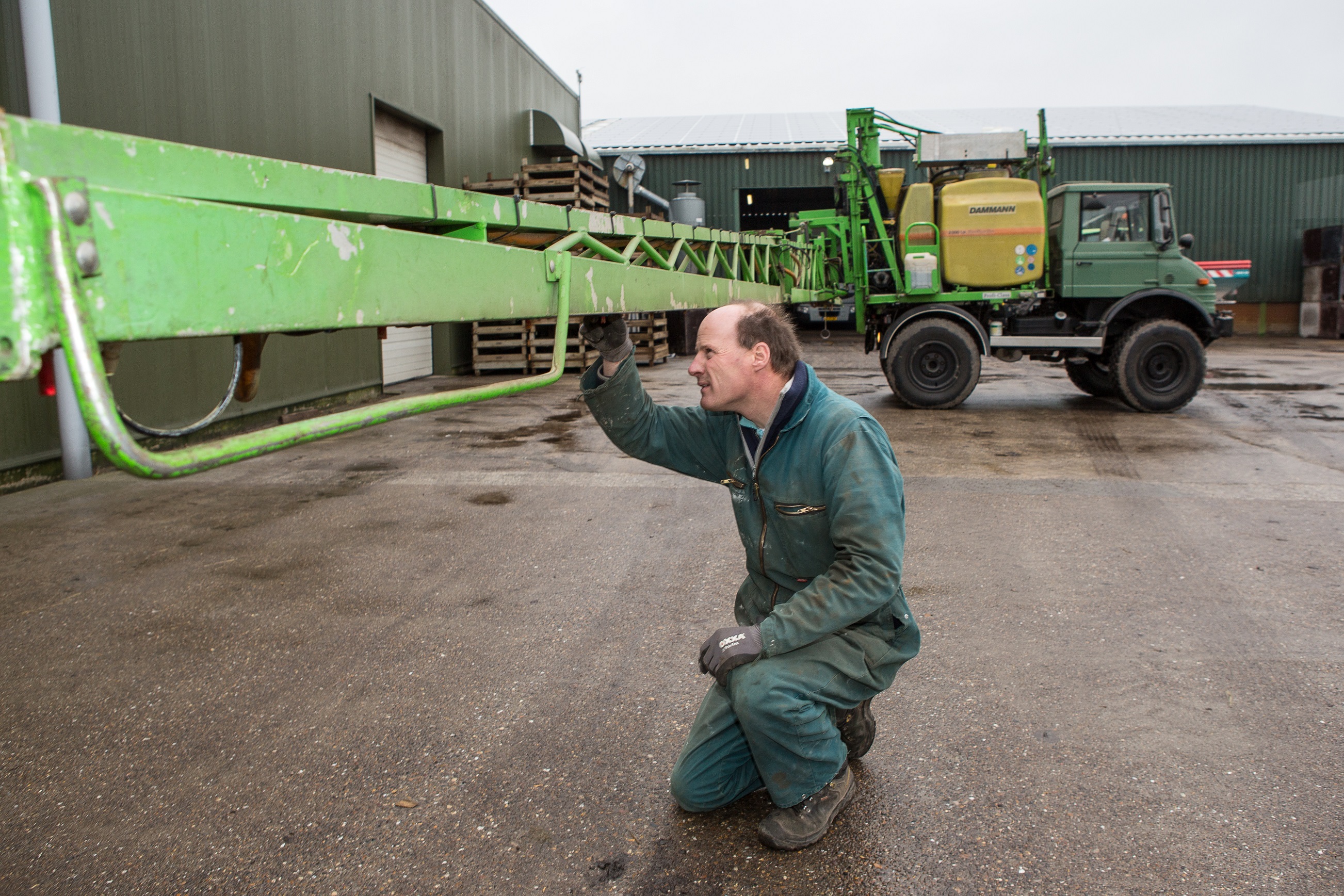 De veldspuit speelt dit jaar een cruciale rol bij de toepassing van precisielandbouw. Mogelijk koopt Verdegaal een kleiner model erbij.
