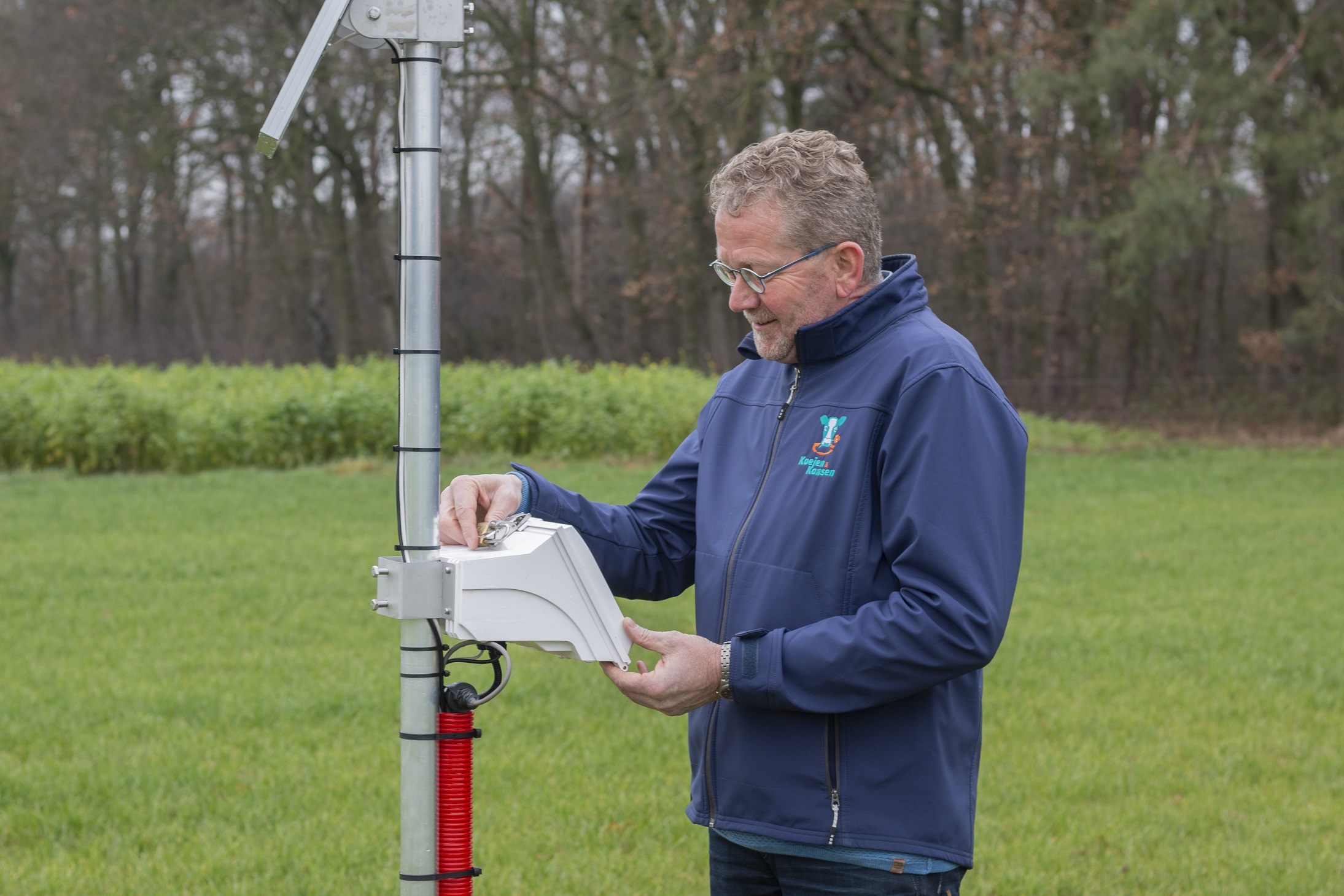 Zwier van der Vegte, Melkveeproefbedrijf De Marke, Hengelo (Gld.) Zwier met sensor.